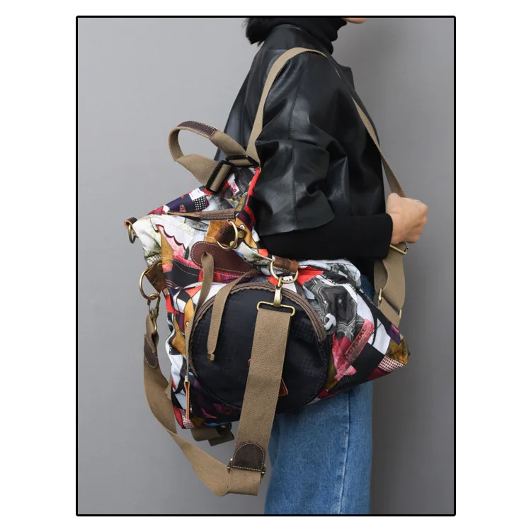Flug Katze, повседневный женский рюкзак для школы, для девочек-подростков, с цветочным принтом, Оксфорд, рюкзаки для путешествий, повседневный рюкзак с цветочным принтом
