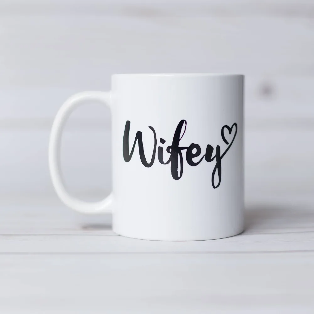 Wifey & Hubby кружка кофейная подарок для пар подарки на день Святого Валентина кофе и