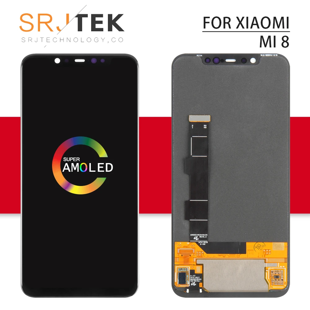 

Srjtek For XiaoMi Mi8 Display Matrix Touch For XiaoMi Mi8 Screen Digitizer Sensor Assembly For XiaoMi Mi 8 LCD Display Frame