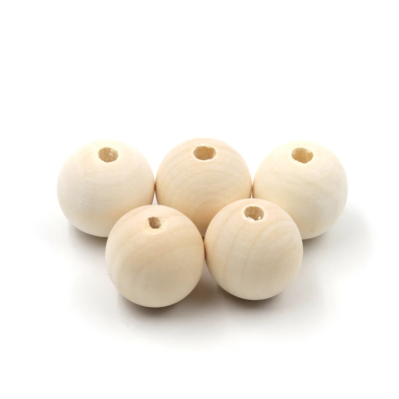 

YUMUZ 25mm Wooden beads Unfinished Wood beads baby Wooden teething Beads DIY Jewelry 20pcs necklace making