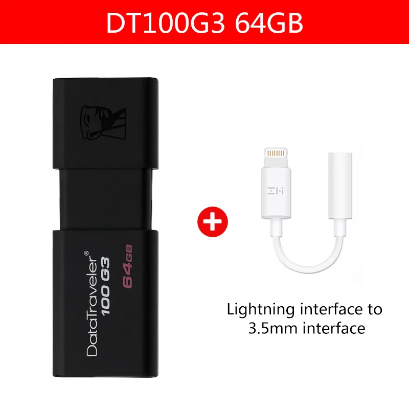 Kingston USB флеш-накопители 64 Гб USB 3,0 DT100G3 флэш-накопитель высокоскоростной Флэш накопитель 64 ГБ cle USB флеш-накопитель - Цвет: 64GB-ZM-05