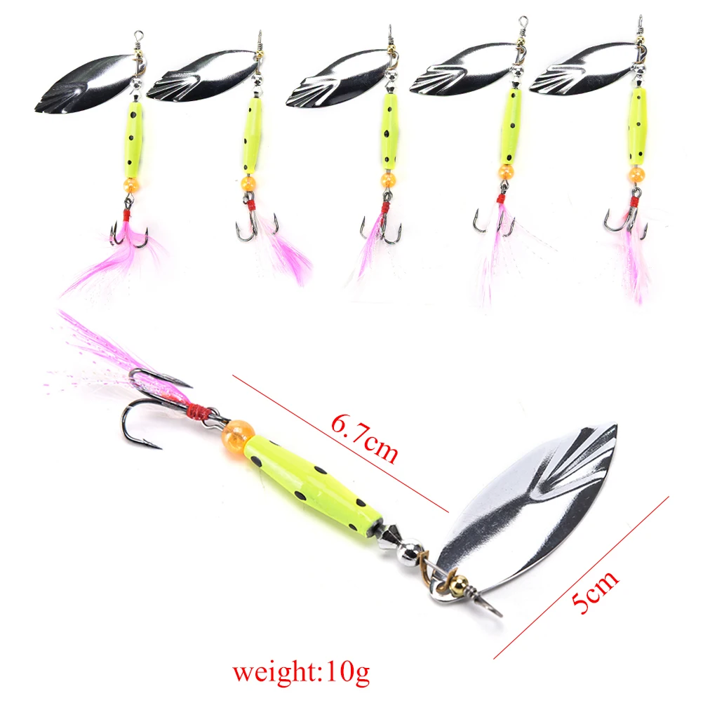 1pcs 360 Rotation Metal Lure Spoon Fishing Lures China Fishing Catfish