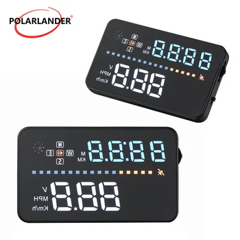 

Interface Satellites Time GPS Hud With OBD 3.5 inch screen Cable Satellite Car Driving Distance Head Up Display A3 GPS