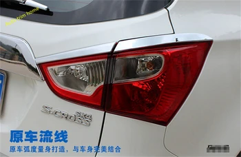 

Lapetus Accessories Fit For Suzuki Sx4 s-cross 2017 2018 2019 2020 Chrome Rear Lights Tail Lamps Eyelid Eyebrow Cover Trim