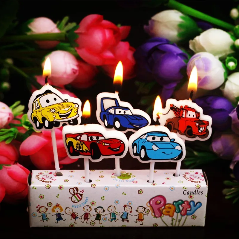 5 PCS Lot Creative Scented Birthday Weddings Cartoon Cars