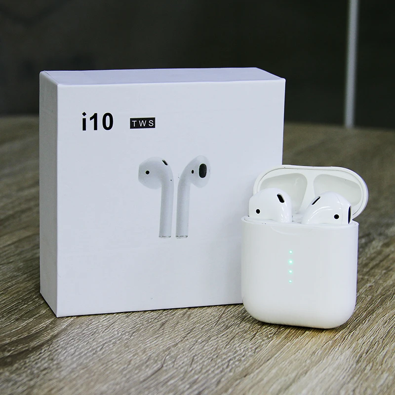 2018 Новый Bluetooth V5.0 близнецов Беспроводной наушники I10 СПЦ гарнитура с микрофоном
