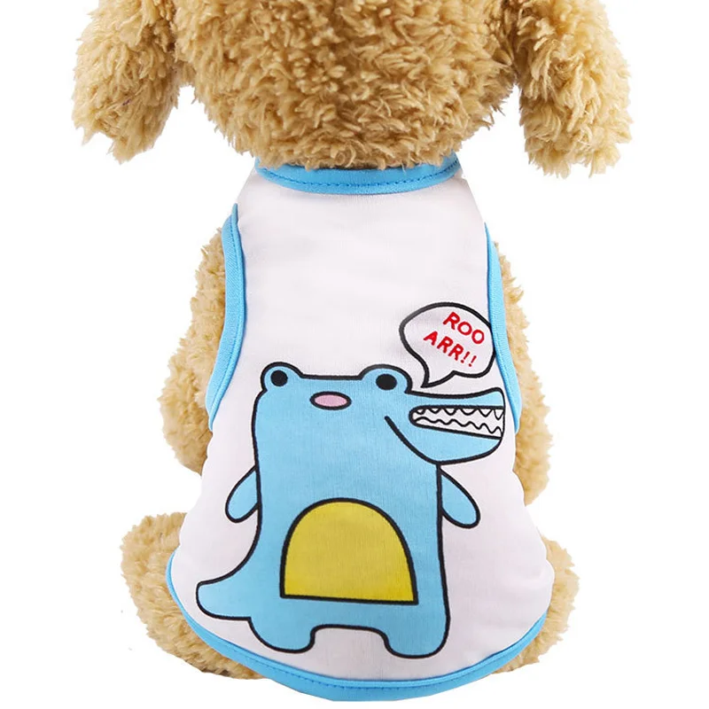 

Cute Cartoon Pig Dinosaur Pets Dog Vest Summer Breathable Small Medium Dogs Shirt Vests Chihuahua/ Yorkshire Clothes XS-2XL