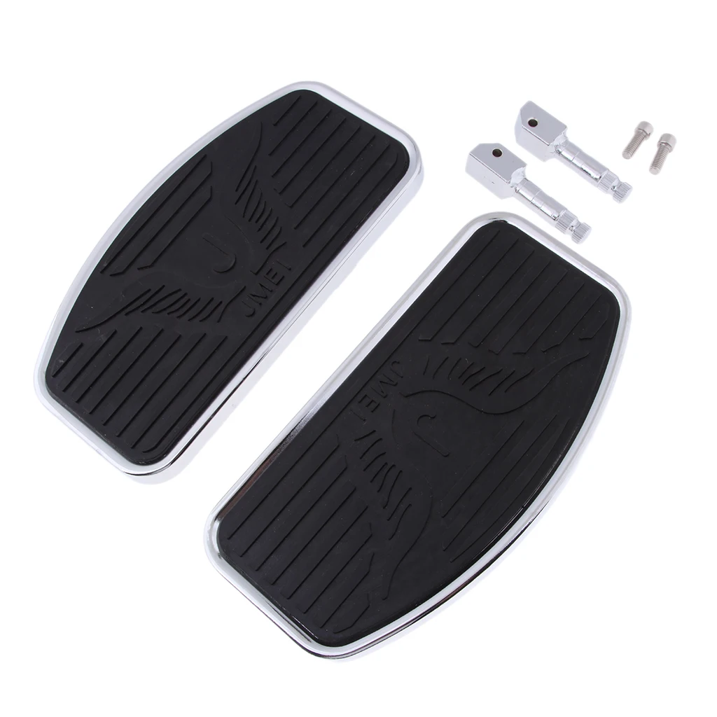 1 Pair Motorcycle Billet MX Wide Foot Pegs Pedals Rest Footpegs For Honda VTX 1300/1800 Suzuki Boulevard /Intruder 9.4x4.9x0.6″
