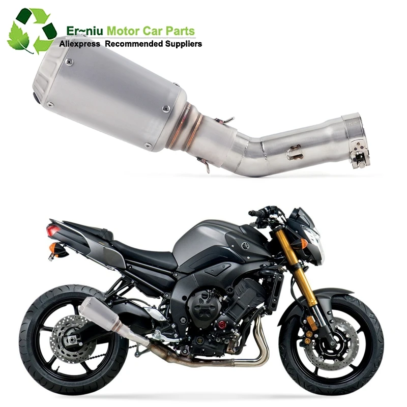 

Motorcycle Full Exhaust Muffler System Link Contact Middle Pipe Link Pipe with DB KILLER Slip-On for Yamaha FZ800 FZ8 2011-2013