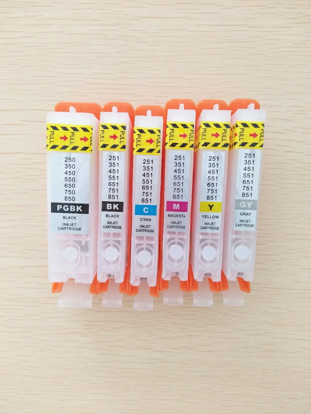 Картриджи для PIXMA MG6320 MG7120 IP8720 с чернильным управлением 6C PGI-250 CLI-251Chipped M Y |
