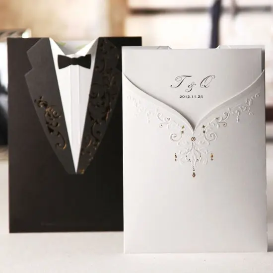 Bride And Groom Wedding Invitation Card Vector By Yuzach Image Romantic Bride Groom Style Wedding Invitation