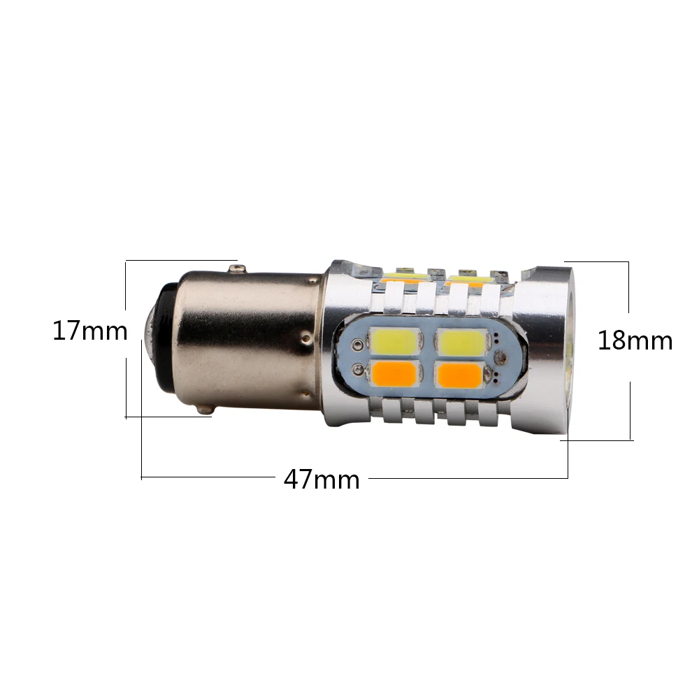 4 шт./лот 7443 3157 1157 BAY15D 5730 20 SMD LED двухцветные янтарные/белые горки DRL Парковка