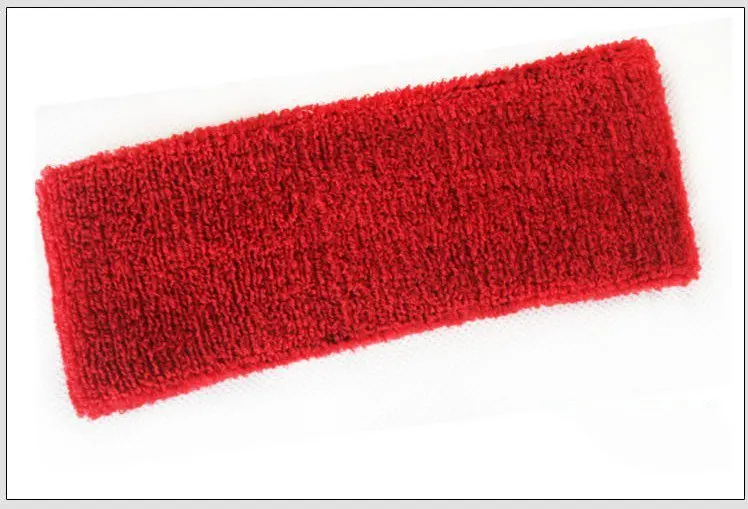 Различные цвета хлопок спортивная повязка на голову/Милая повязка на голову пот группа/бандаж - Цвет: Red