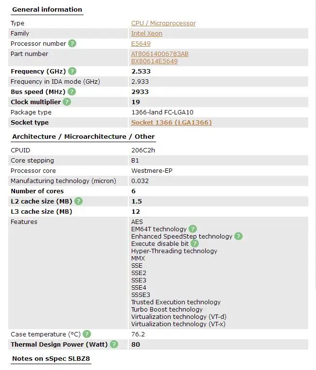 PC computer Intel Xeon Processor E5649 (12M Cache, 2.53 GHz, 5.86 GT/s Intel QPI) LGA 1366 Desktop CPU latest processor in laptop