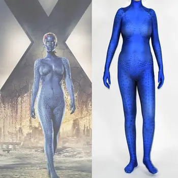 

X-Men Cosplay Raven Darkholme Costume Jumpsuit Costume Mystique Cosplay Halloween Stage Party Figure Cosplay Suit Drop Ship
