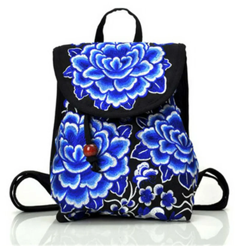 Blue white porcelain Модный рюкзак в народном стиле для женщин Mochilas Mujer Mochila Feminina Sac A Dos Femme Mochilas Feminina рюкзак мужские сумки - Цвет: Blue white porcelain