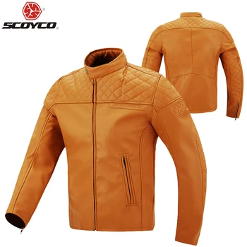 

SCOYCO Motorcycle Jacket Windproof Anti Dropping Casual Motorbike Suit Jackets Made Of Super Fiber Faux Leather PU JK-52