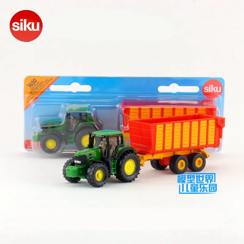 

Free Shipping/Siku 1650 Toy/Diecast Metal Model/JD Farm Tractor with Trailer Car/Educational Collection/Gift For Children/Small