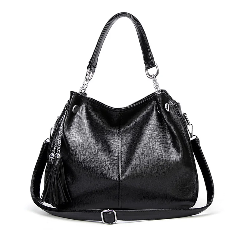 Large Black Bag Сумки с верхней ручкой для женщин, повседневные большие сумки через плечо, женские сумки, сумки через плечо, мягкие сумки через плечо для покупок, сумки - Цвет: Large Black Bag