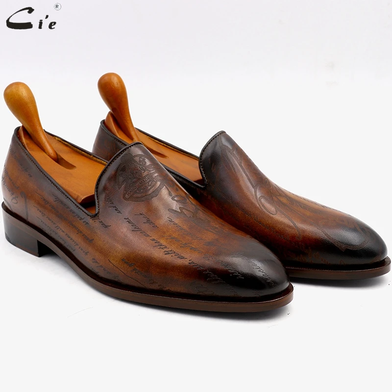 cie round toe laser patina brown calf 