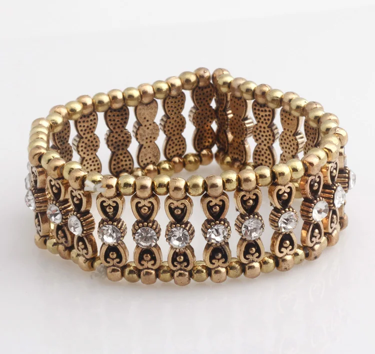 

Fashionable Elastic Bangles Gold bangle Alloy Rhinestones bangles Fashion jewelry wholesale S231