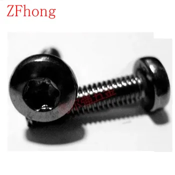 

100pcs/lot M2*4/5/6/8/10 Six-lobe Black Torx Pan Round Head Machine screw