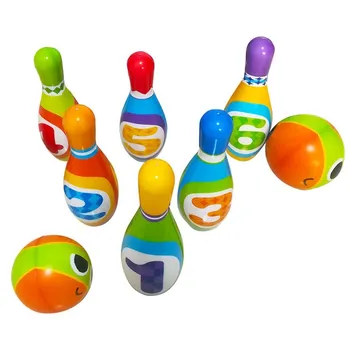 

Children PU Bowling Toys Indoor and Outdoor Interactive Puzzle Sports Toys for Boys 6 Pins 2 Balls Boys Toys