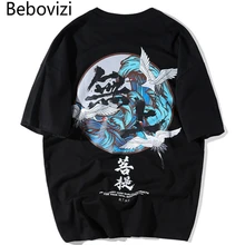 Bebovisi брендовая Японская уличная одежда Ukiyo E принтованные футболки Летние китайские стильные мужские и женские футболки повседневные винтажные футболки