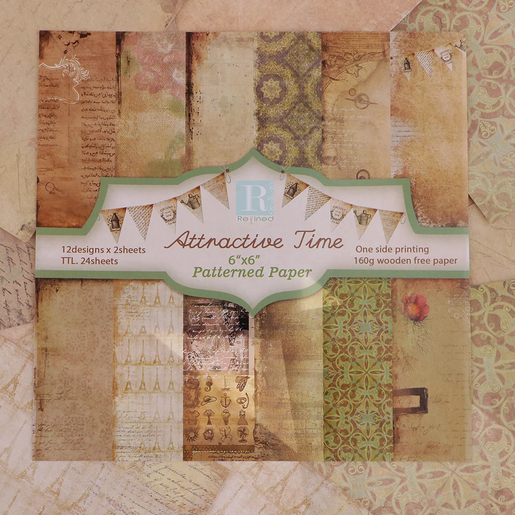 20/24 Sheets Designer Paper ,151x152mm,Decorative Scrapbook Paper DIY Card Making Hand Album Diary Decorations
