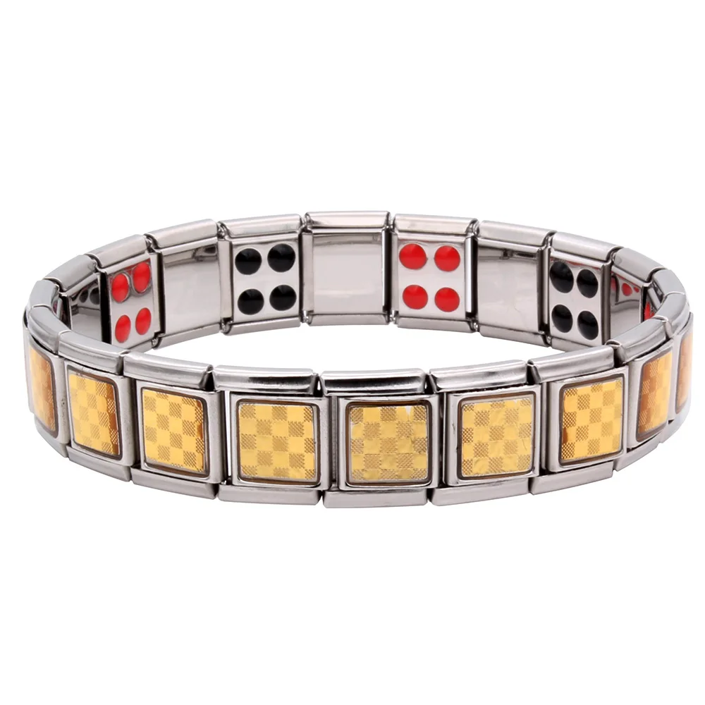 Fyour New Tourmaline Energy Balance Bracelet Health Care Jewelry For Women Germanium Magnetic Bracelets& Bangle Ge80 - Окраска металла: Cool Gold