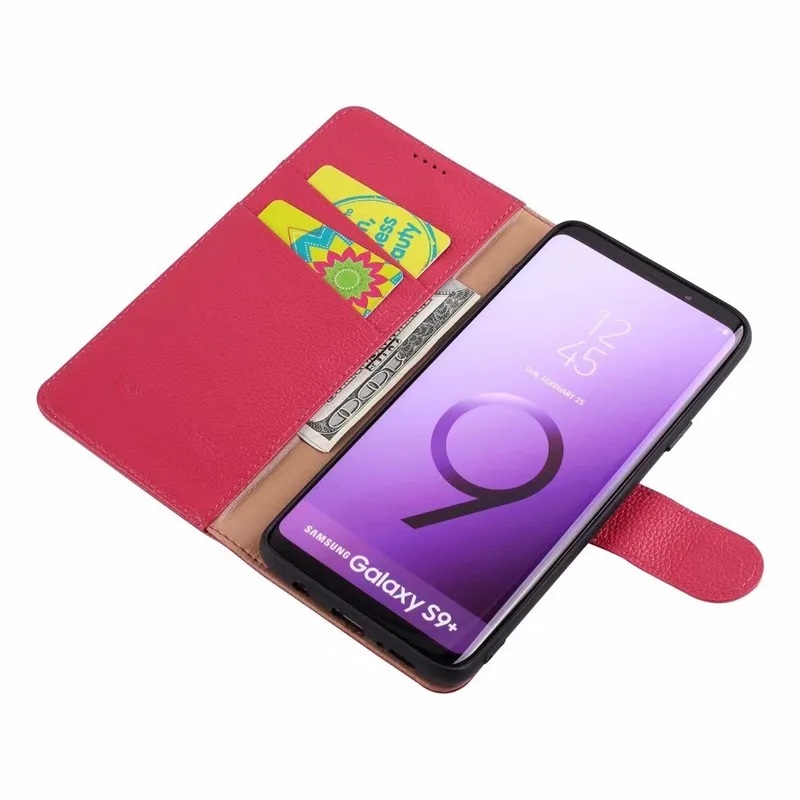 Роскошный чехол для телефона из натуральной кожи для samsung Galaxy S9 S9+ Чехол-портмоне для samsung Galaxy S9 plus
