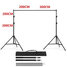 Foto pano de fundo suporte kit estúdio foto ajustável suporte t forma pano de fundo saco de transporte para estúdio foto 200cm, 280cm