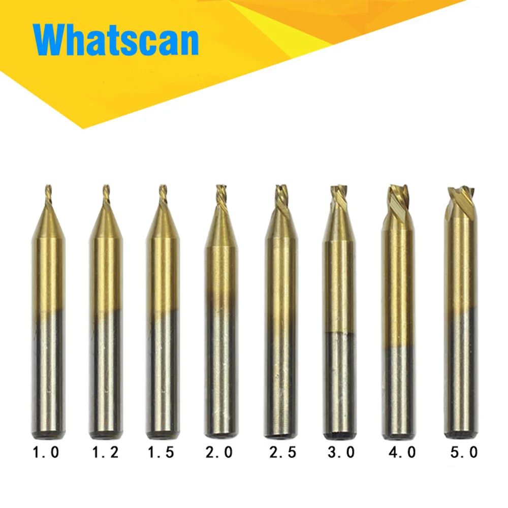 

Hss Titanized End Mill Milling Set Key Cutter Cutting Machine Parts Locksmith Tools Cutters Bits Twist Drill 4 pieces/lot