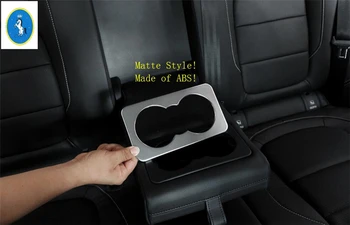 

Yimaautotrims Rear Seat Row Water Cup Holder Frame Cover Trim 1 Pcs / Matte Color Fit For Jaguar XF 2016 2017 2018 2019 / ABS