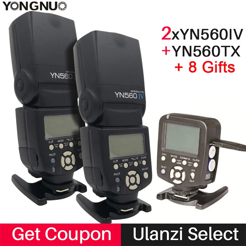 Yongnuo YN560IV 560IV Speedlite Speedlight with YN560 TX Wireless Flash