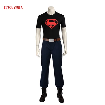 

Young Justice cosplay costume Superboy cosplay costume Carnival Halloween costumes for adult men superman costume custom made