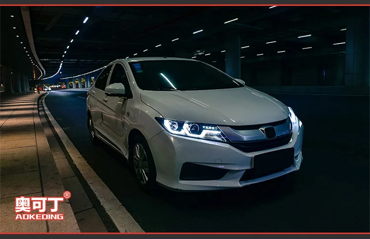 АКД Тюнинг автомобилей Фара для Honda CITY- фары светодио дный DRL ходовые огни би-ксенон луч Противотуманные фары ангел глаза авто