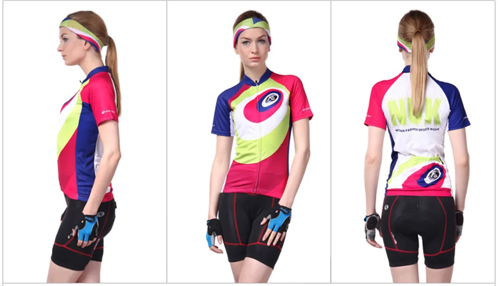 Женская велосипедная одежда pro team набор одежды летний короткий велосипедный комплект одежды платье Женский Открытый Велоспорт гелиевая Подушка шерстяной облегающий костюм