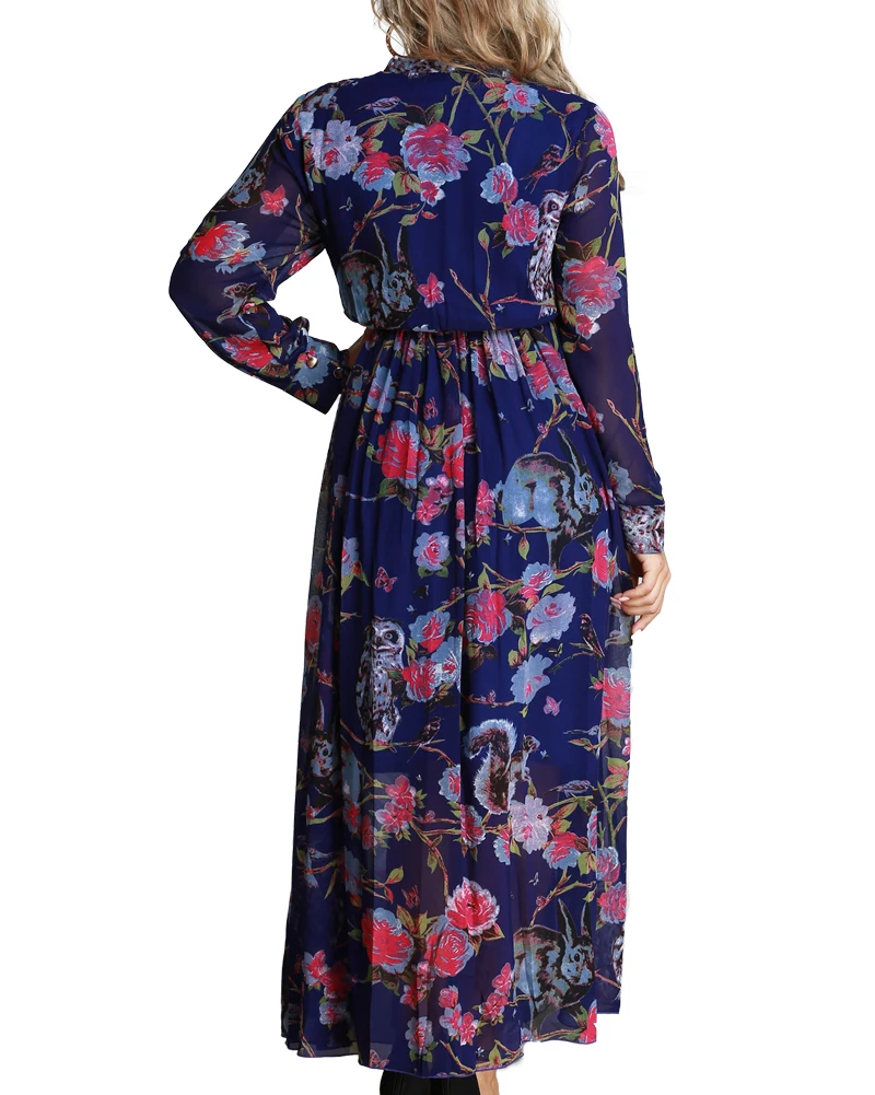 Платье макси шифоновое с цветочным принтом на пуговицах размеры XXXXL 5XL 6XL|dress xxxxl|plus