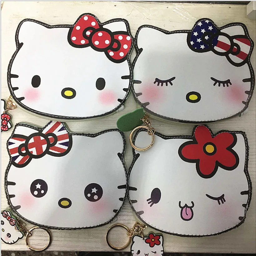 hello kitty pouch Wallets Kids Coin Purses Women Kitty Key chain Bag