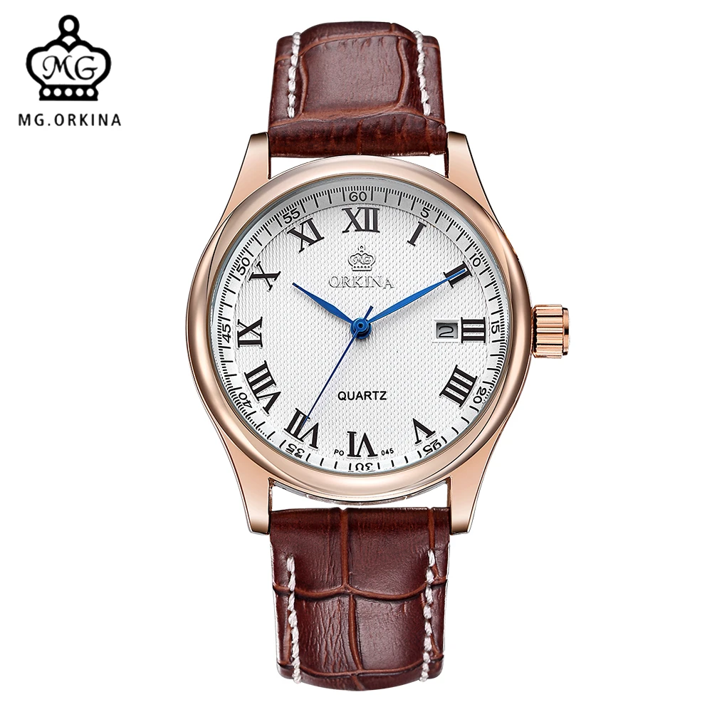 Часы мужские кварцевые с чехлом из розового золота|clock brand|clock menclock men brand |