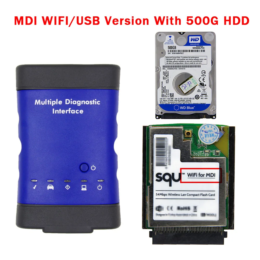 MDI для G-M несколько OBD2 автоматический сканер wifi USB OBD OBD2 автомобильный диагностический инструмент V2018.06 диагностический интерфейс с многоязычным - Цвет: WIFI with Software