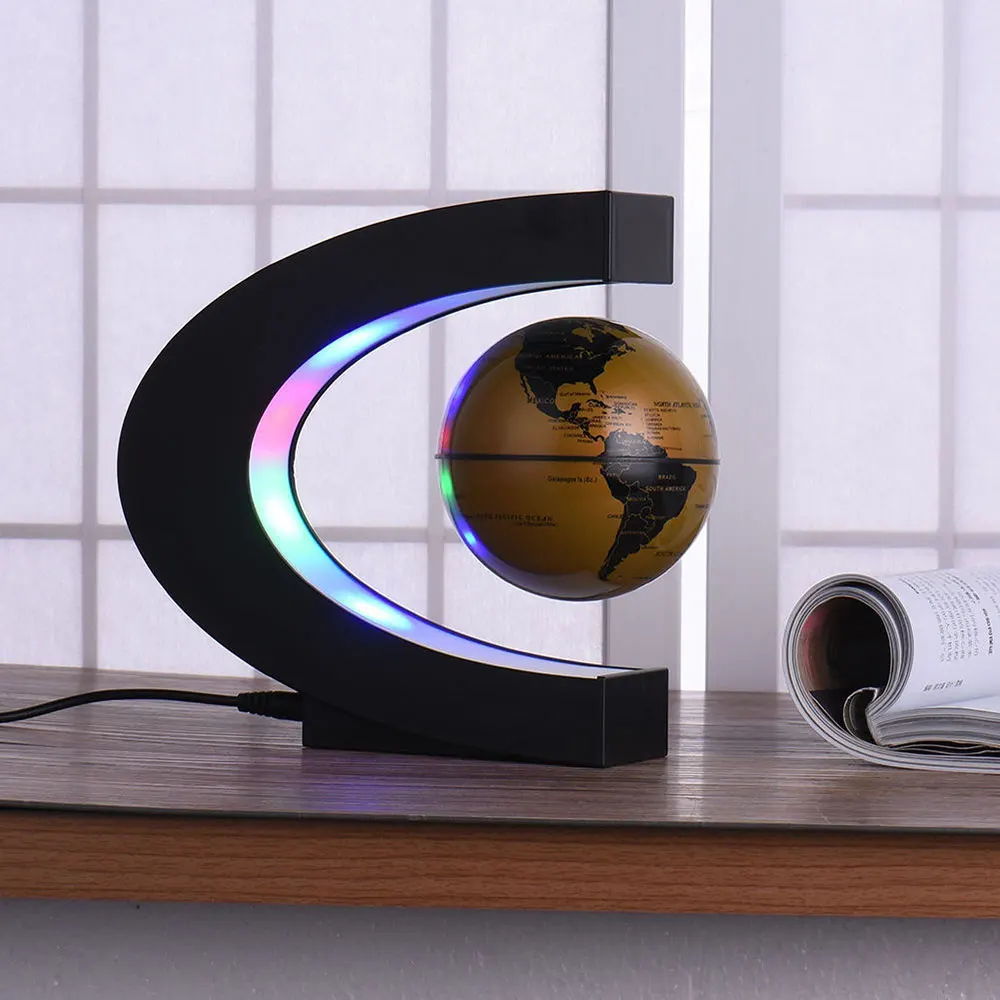 

Novelty Terrestrial Globe Lamp Night Light Home Indoor DIY US/EU Plug AC100-240V 50 / 60HZ Floating Luminous