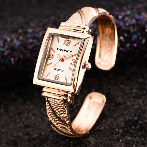 Модные повседневные женские кварцевые часы, браслет, часы Montre Femme Horloge, ремень из нержавеющей стали, платье, часы Reloj Mujer Relojes - Цвет: Rose Gold
