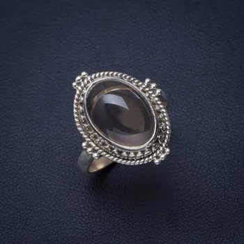 

Natural Quartz Handmade Unique 925 Sterling Silver Ring 7 B1339