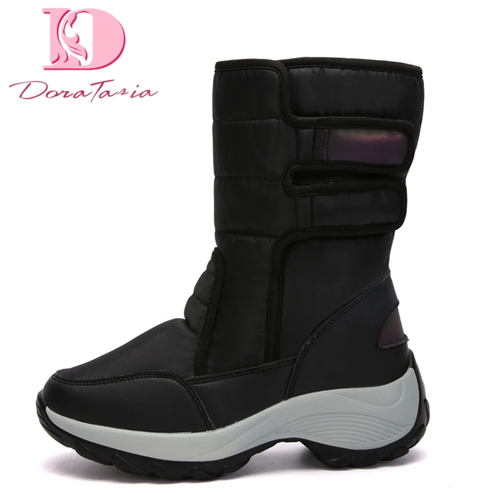 

Doratasia Big Size top Quality Snow Boots Women Shoes Comfortable Warm Plush Fur Waterproof Russia Winter Shoes Woman Boots 2019