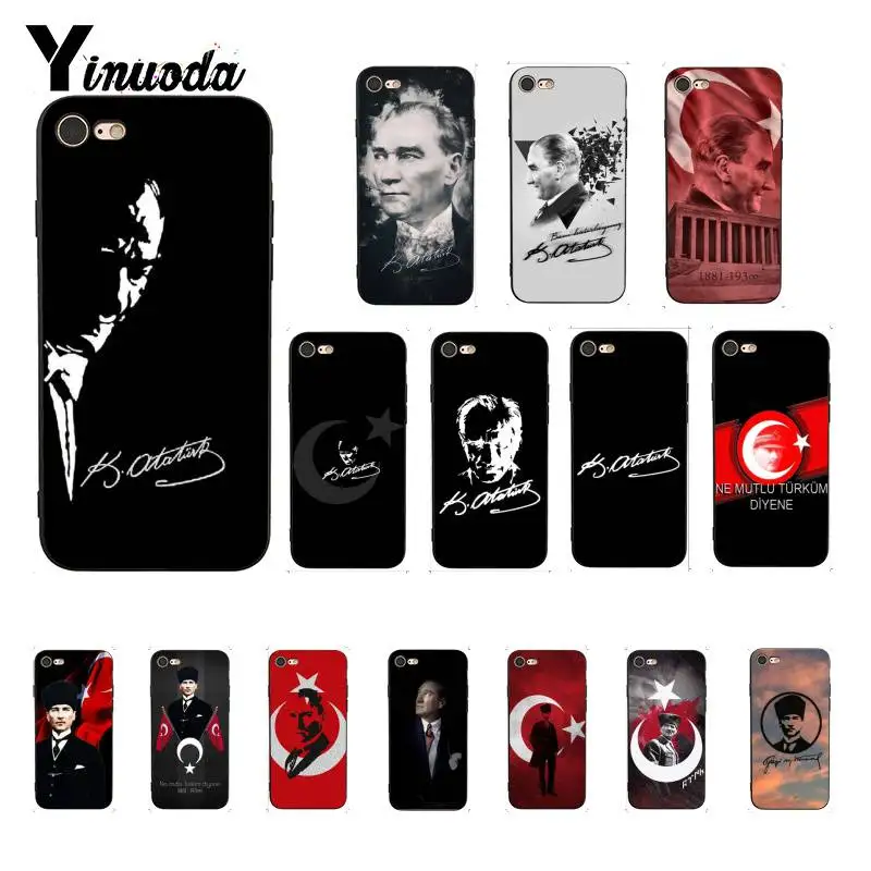 Yinuoda Турция Мустафа Kemal Ataturk чехол для телефона iPhone 8 7 6 6S 6Plus X XS MAX 5 5S SE XR 10 Чехлы 11 pro