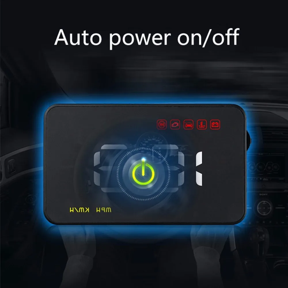 

LESHP Useful wireless Auto Car HUD Head Up Display ABS Light Sensor Digital Speeding Warning Alarm System HD OBD Car Hud