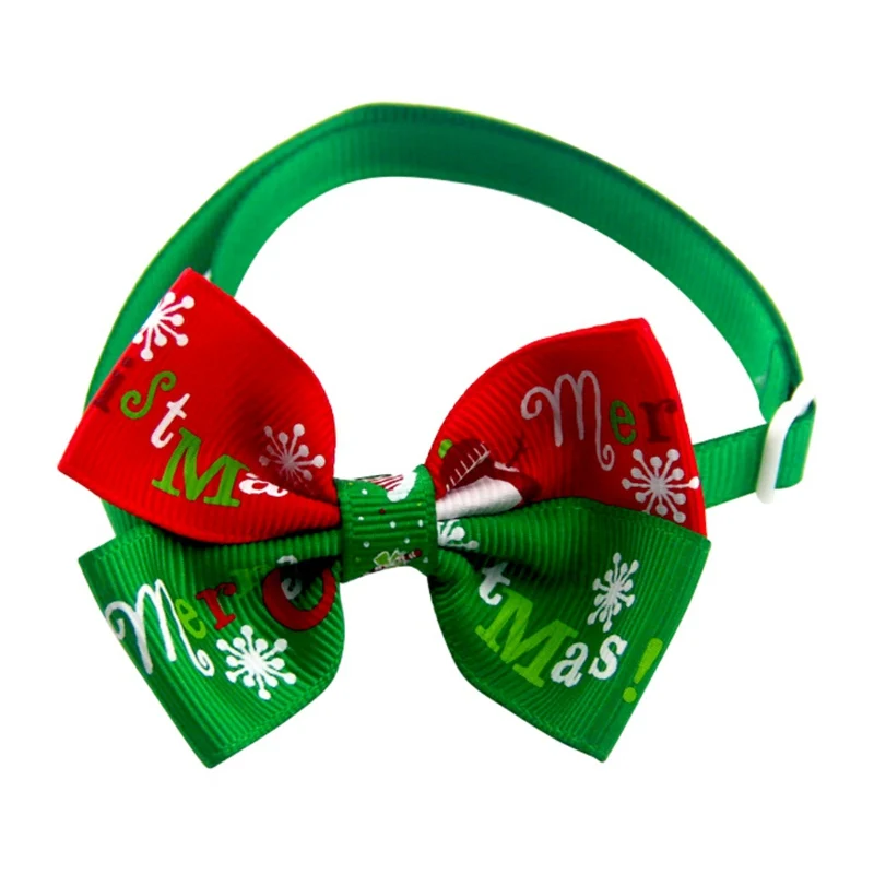 

Cute Christmas theme pet necklace with bow-knot Lovely and Fashion Bow Tie girl bow neck collar for Kittens and Puppy