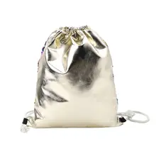 Женский Блестящий рюкзак на шнурке, блестящая сумка, сумка для путешествий